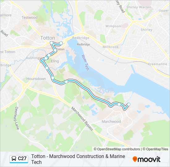 C27 Bus Line Map