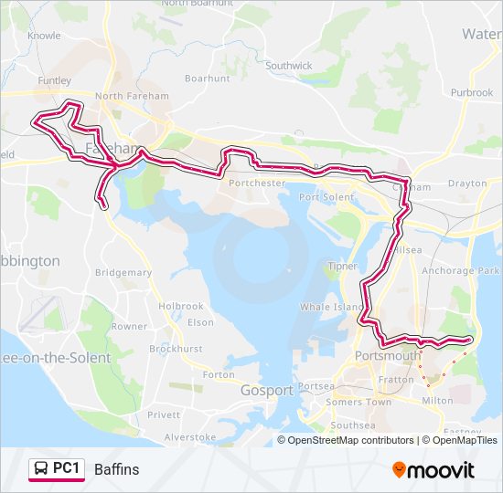 PC1 Bus Line Map