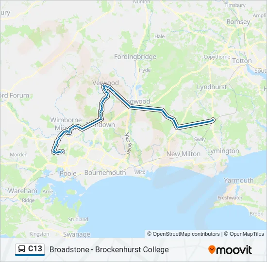 C13 Bus Line Map