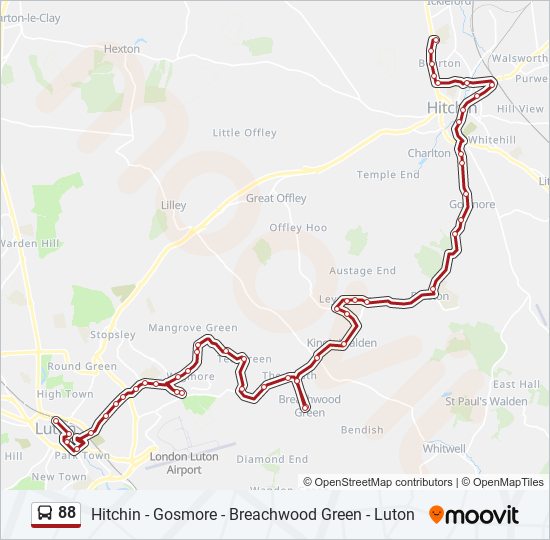 88 Route Schedules, Stops & Maps Westmill Estate (Updated)