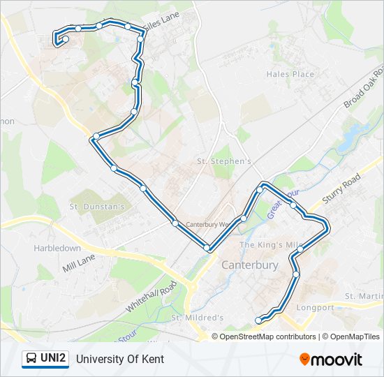 UNI2 bus Line Map