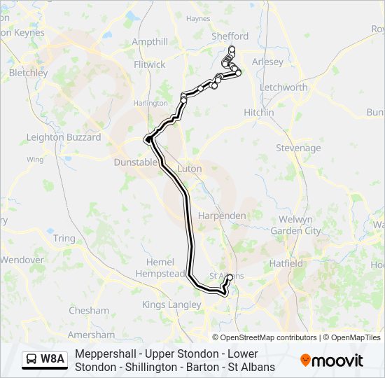 W8A Bus Line Map