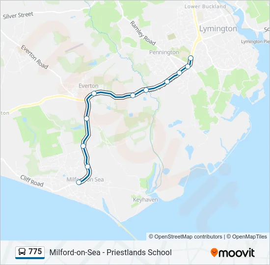 775 Bus Line Map