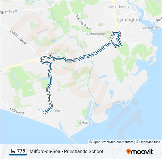 775 Bus Line Map