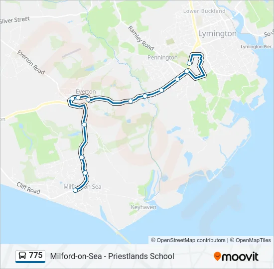 775 Bus Line Map