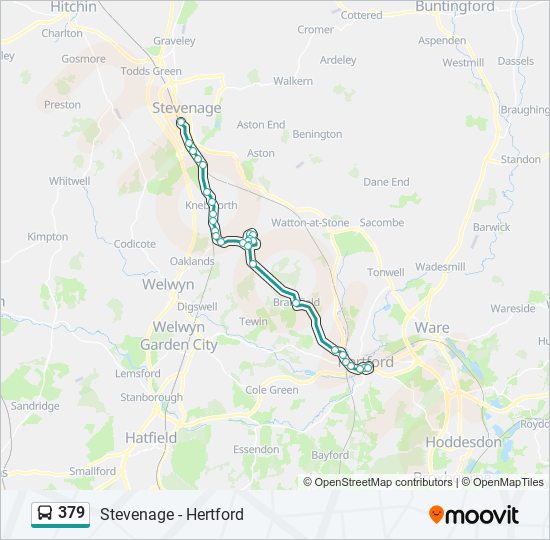 379 Route: Schedules, Stops & Maps - Hertford (Updated)