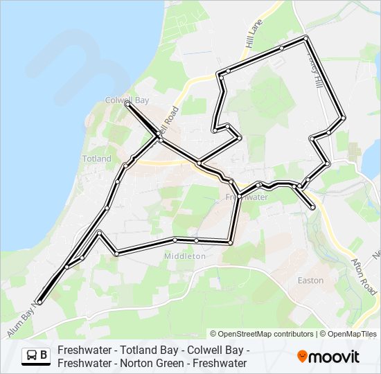 B Route: Schedules, Stops & Maps - Freshwater (Updated)