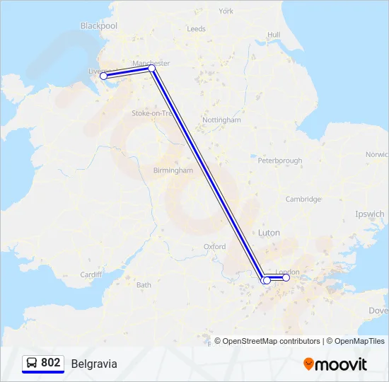 802 Bus Line Map