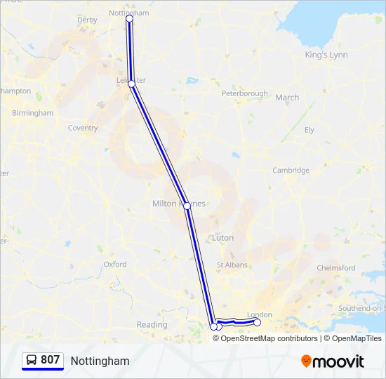807 Bus Line Map
