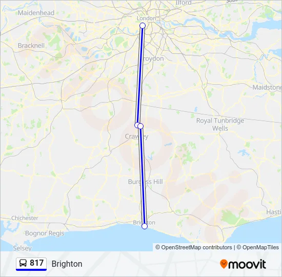 817 Bus Line Map