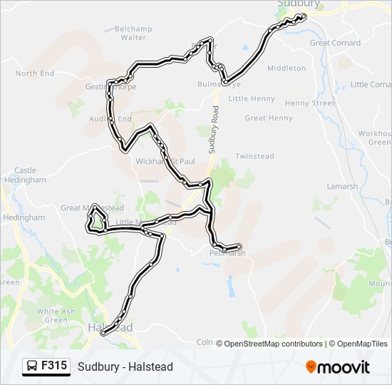 F315 bus Line Map