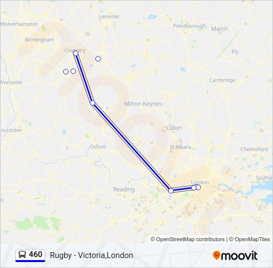 460 Bus Line Map