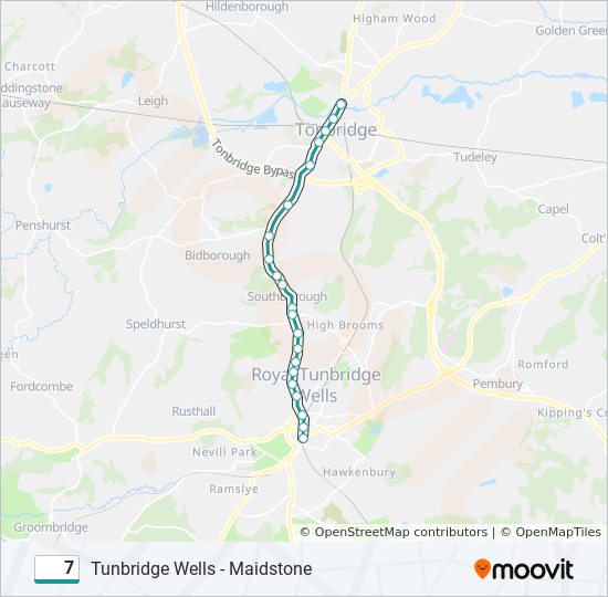 7 Route: Schedules, Stops & Maps - Tonbridge (Updated)