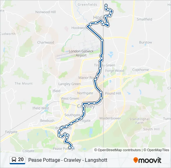 Cct Bus Schedule Route 20 20 Route: Schedules, Stops & Maps - Langshott (Updated)