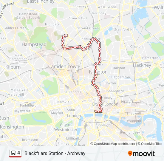 4 Bus Line Map
