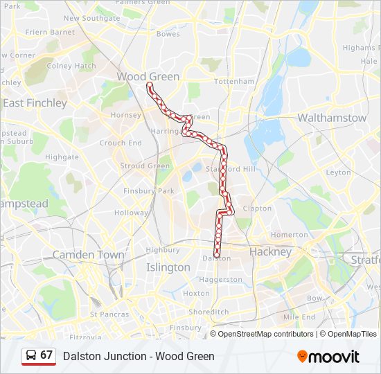 Bus 67 Route Map 67 Route: Schedules, Stops & Maps - Dalston Junction (Updated)