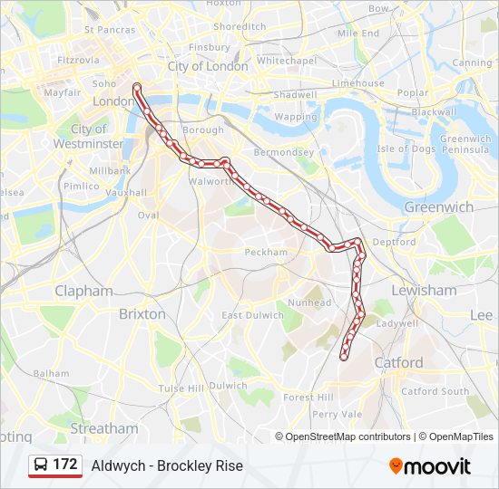 172 Bus Line Map