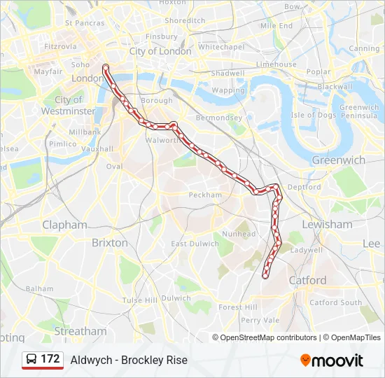 172 Bus Line Map