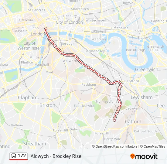 172 Bus Line Map