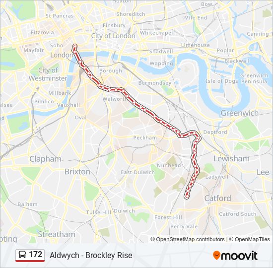 172 Route: Schedules, Stops & Maps - Aldwych (Updated)