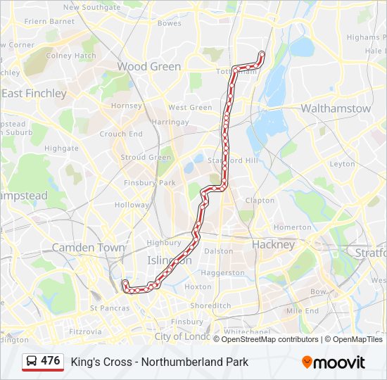 476 Bus Line Map
