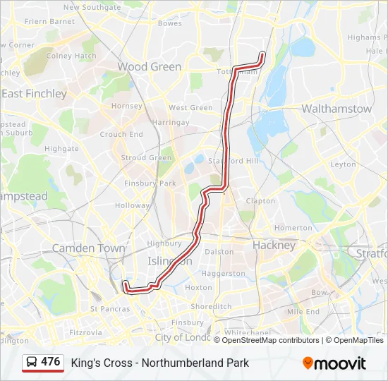 476 Bus Line Map