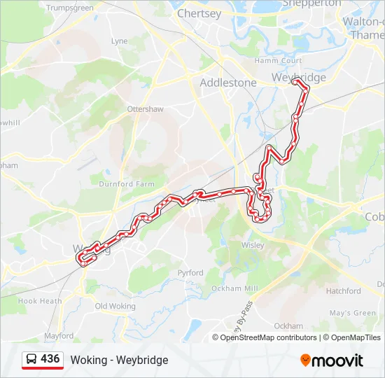 436 Bus Line Map