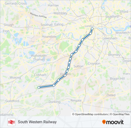 south western railway Route: Schedules, Stops & Maps - Effingham ...