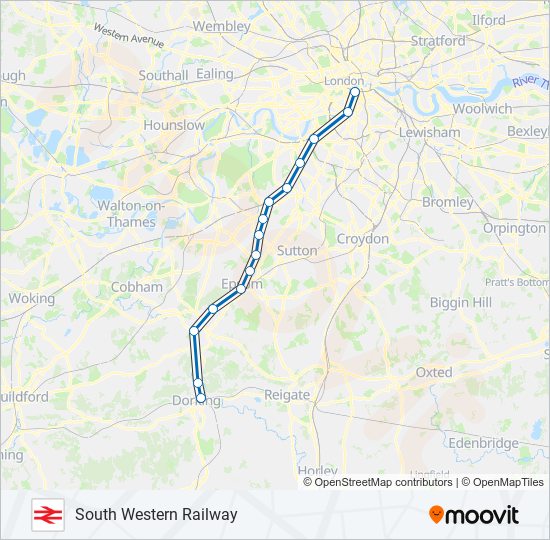 south western railway Route: Schedules, Stops & Maps - Dorking (Updated)