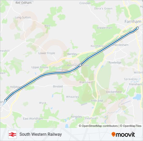 Godalming Train Line Map South Western Railway Route: Schedules, Stops & Maps - Farnham (Updated)