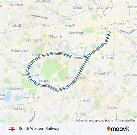 south western railway Route: Schedules, Stops & Maps - Clapham Junction  (Updated)