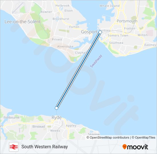 SOUTH WESTERN RAILWAY Train Line Map