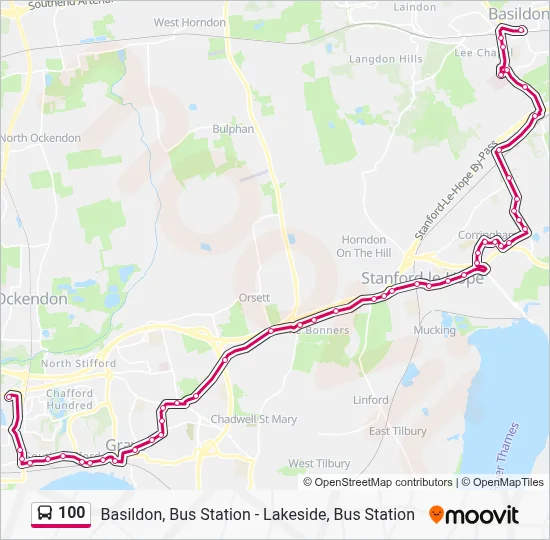 100 Route: Schedules, Stops & Maps - Lakeside (Updated)