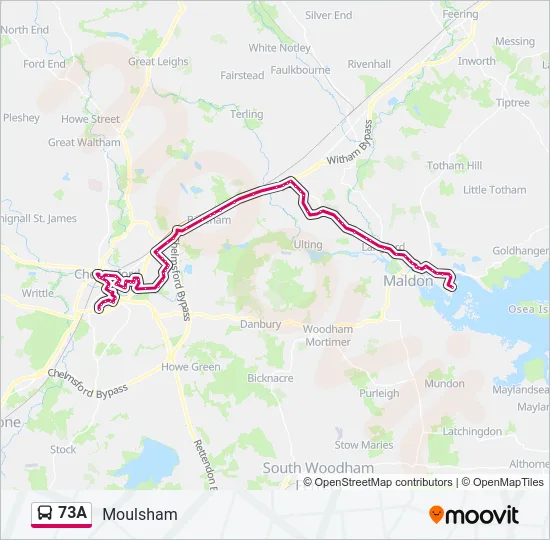 73A Bus Line Map