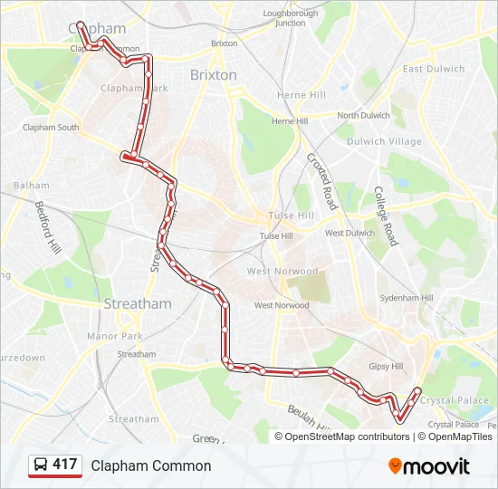 417 Bus Line Map