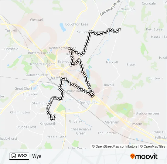 WS2 Bus Line Map