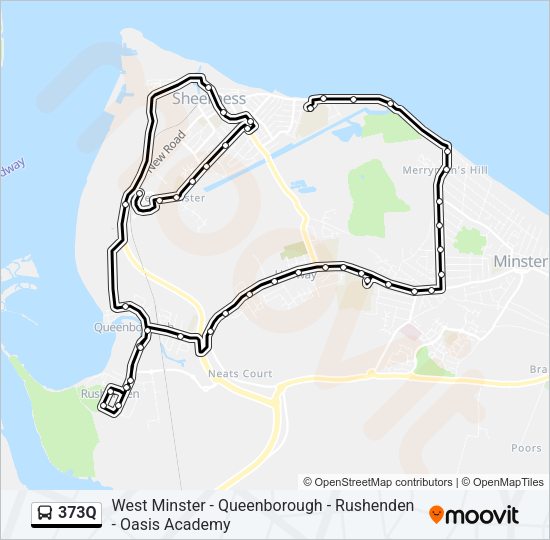 373Q Bus Line Map