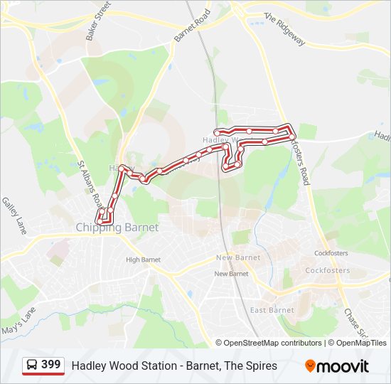 399 Bus Line Map