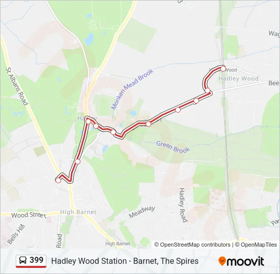 399 Bus Line Map