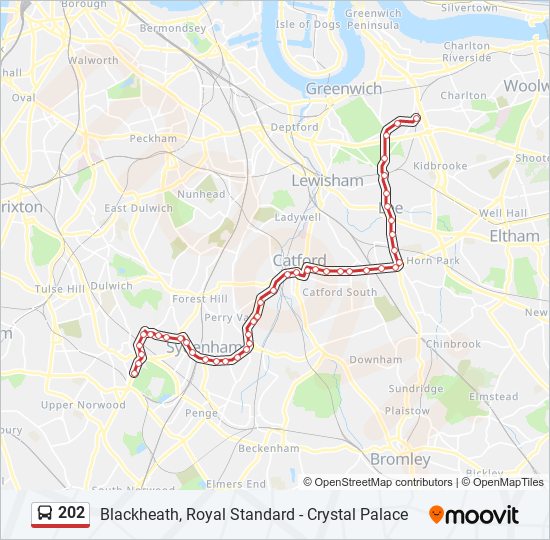 202 Route Schedules, Stops & Maps Crystal Palace (Updated)