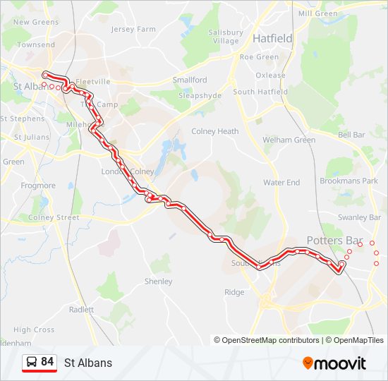 84 Route: Schedules, Stops & Maps - St Albans (Updated)