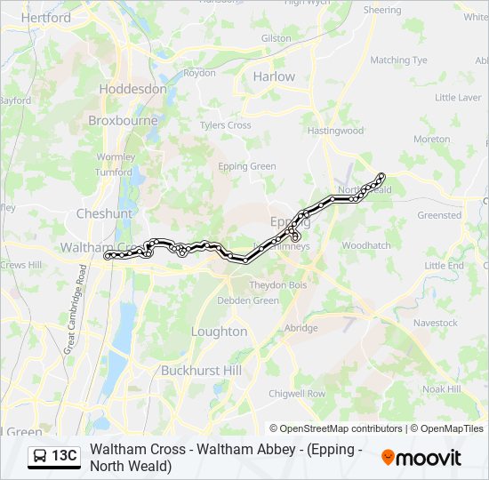 13C bus Line Map