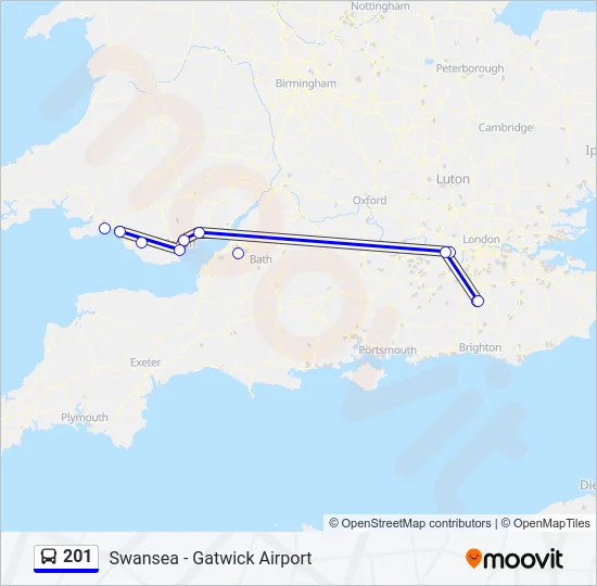 201 Bus Line Map