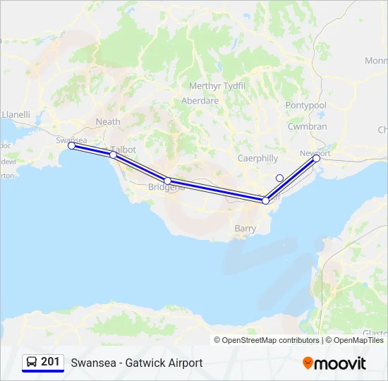 201 Bus Line Map