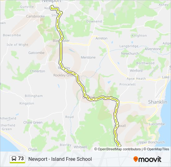 73 Bus Line Map