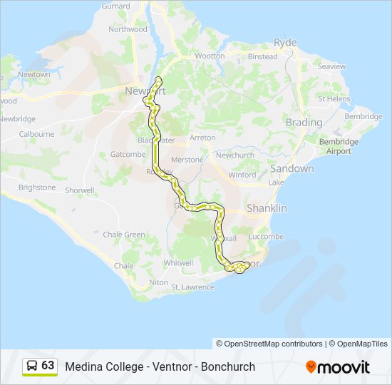 63 Bus Line Map