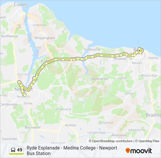 49 Bus Line Map