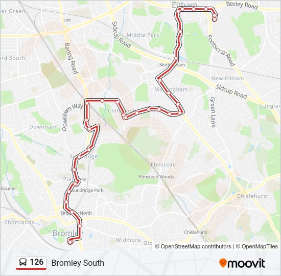 126 Bus Line Map