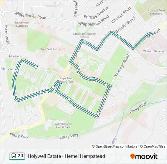 20 Bus Line Map