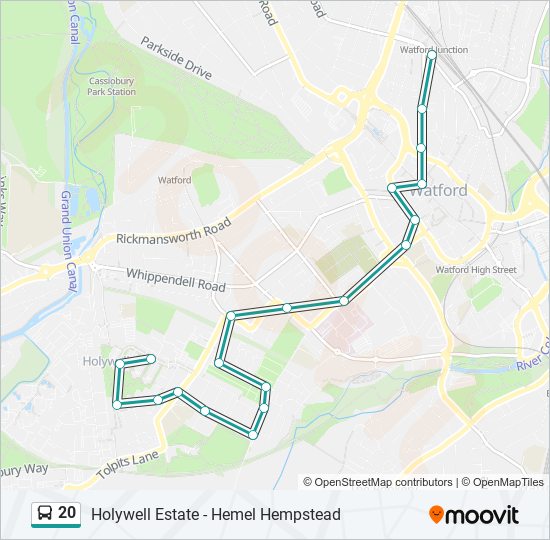 20 Route Schedules, Stops & Maps Watford (Updated)